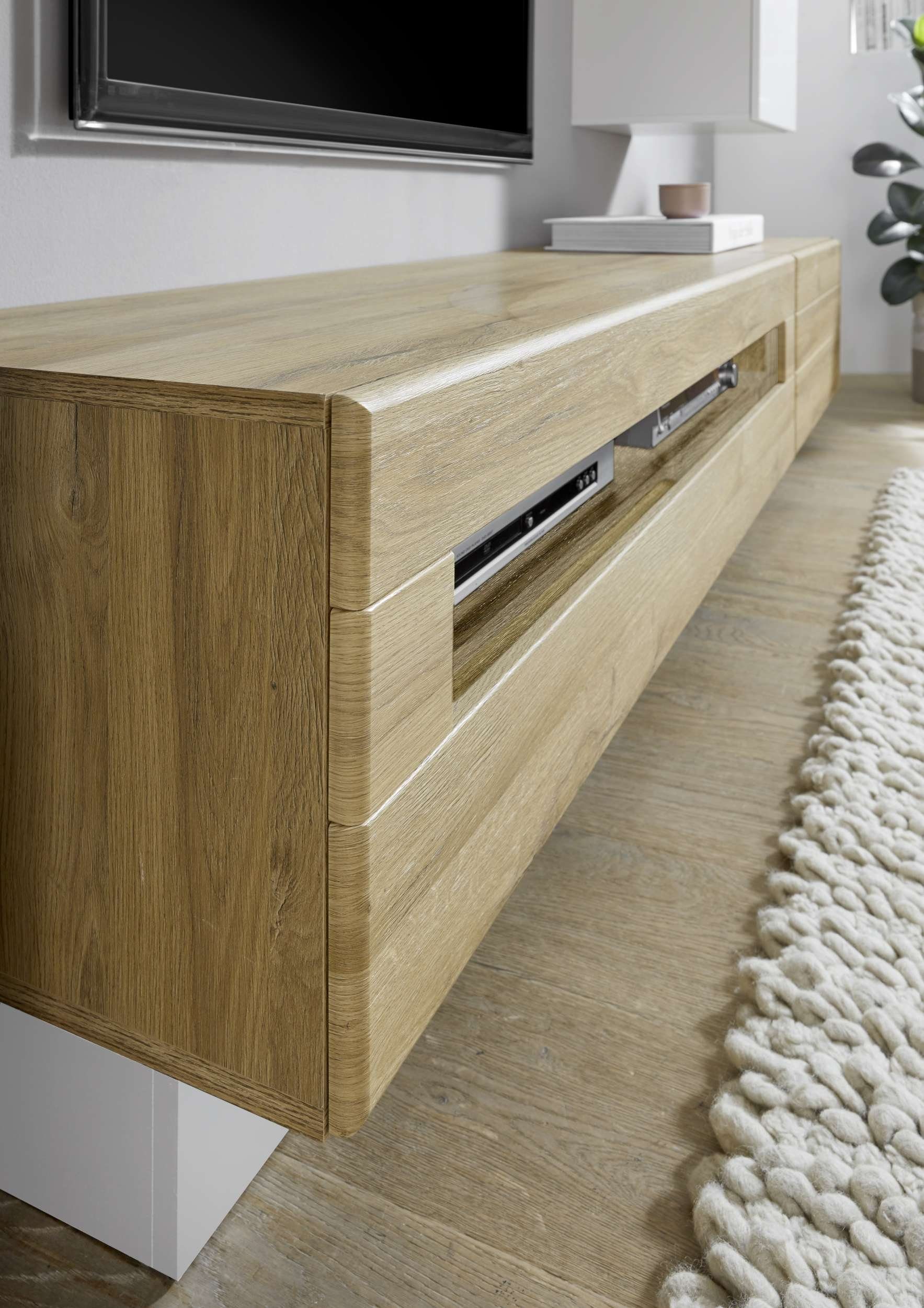 Stylefy Wohnwand Keymen, (Set (6-St), Wohnzimmer-Set), 6-teilig, mit Push-to-Open, MDF, Hochglanzfronten, Modern Design