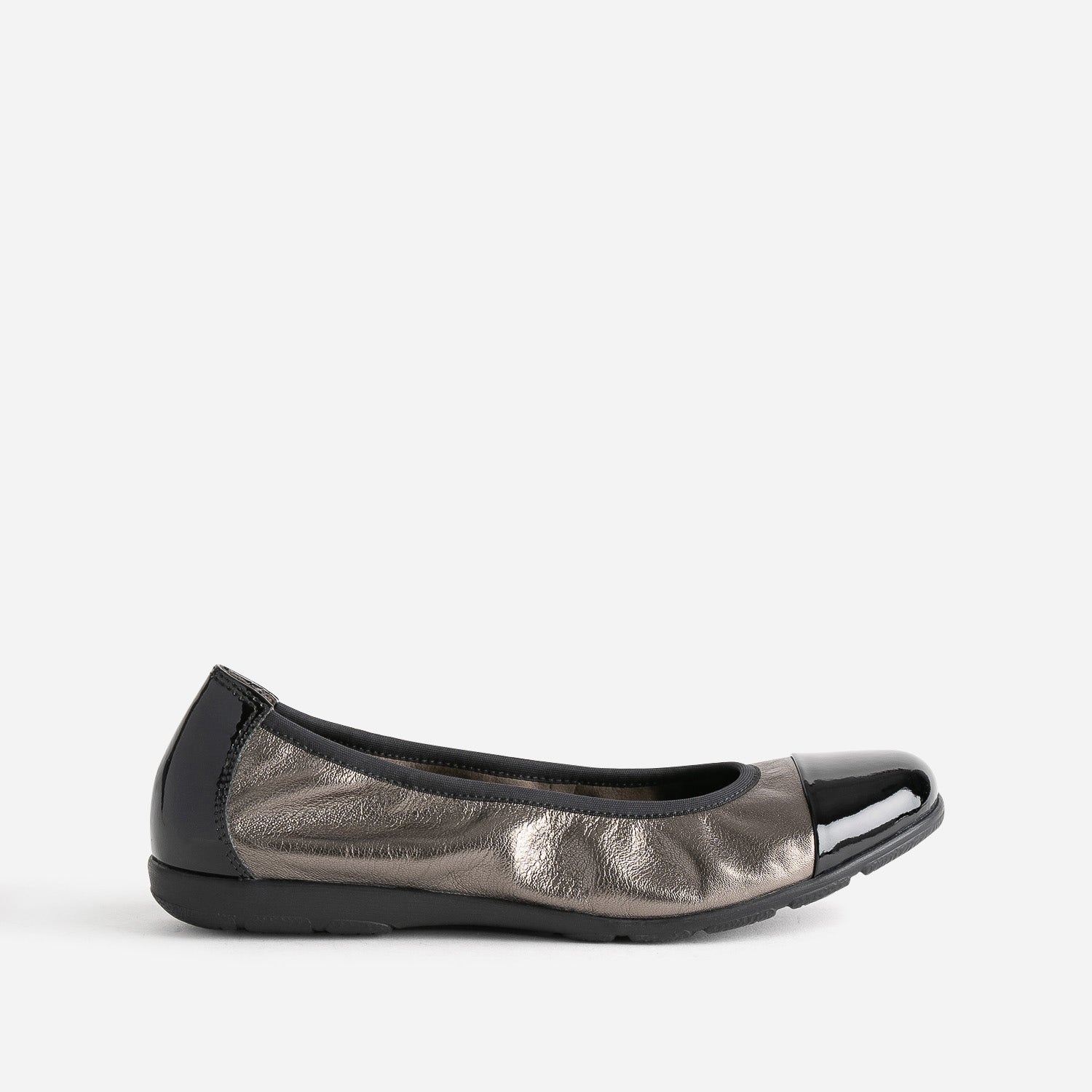Ballerine CAPRICE bronze élastiquée à bout verni