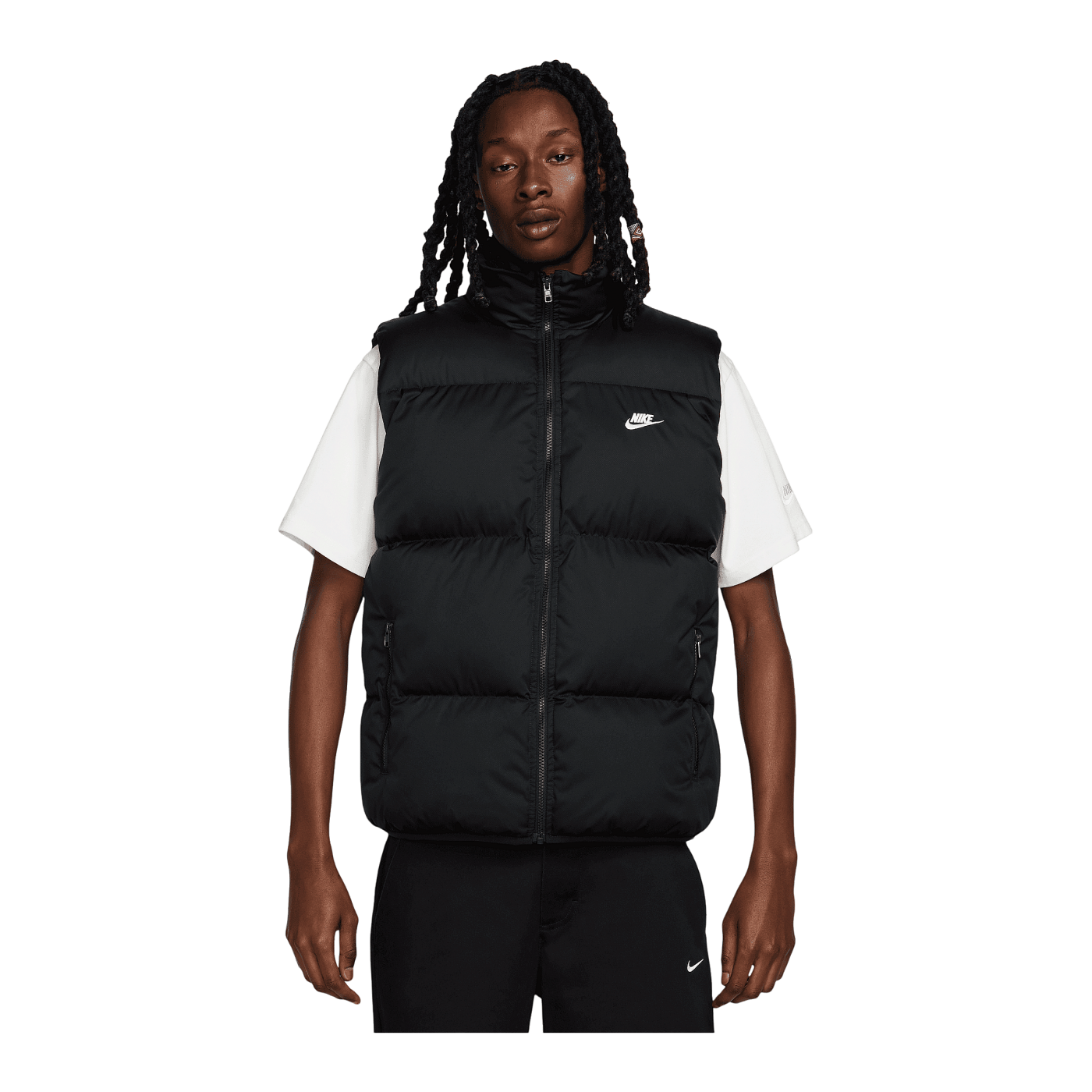 Nike Therma-FIT Puffer Weste Schwarz Weiss F010