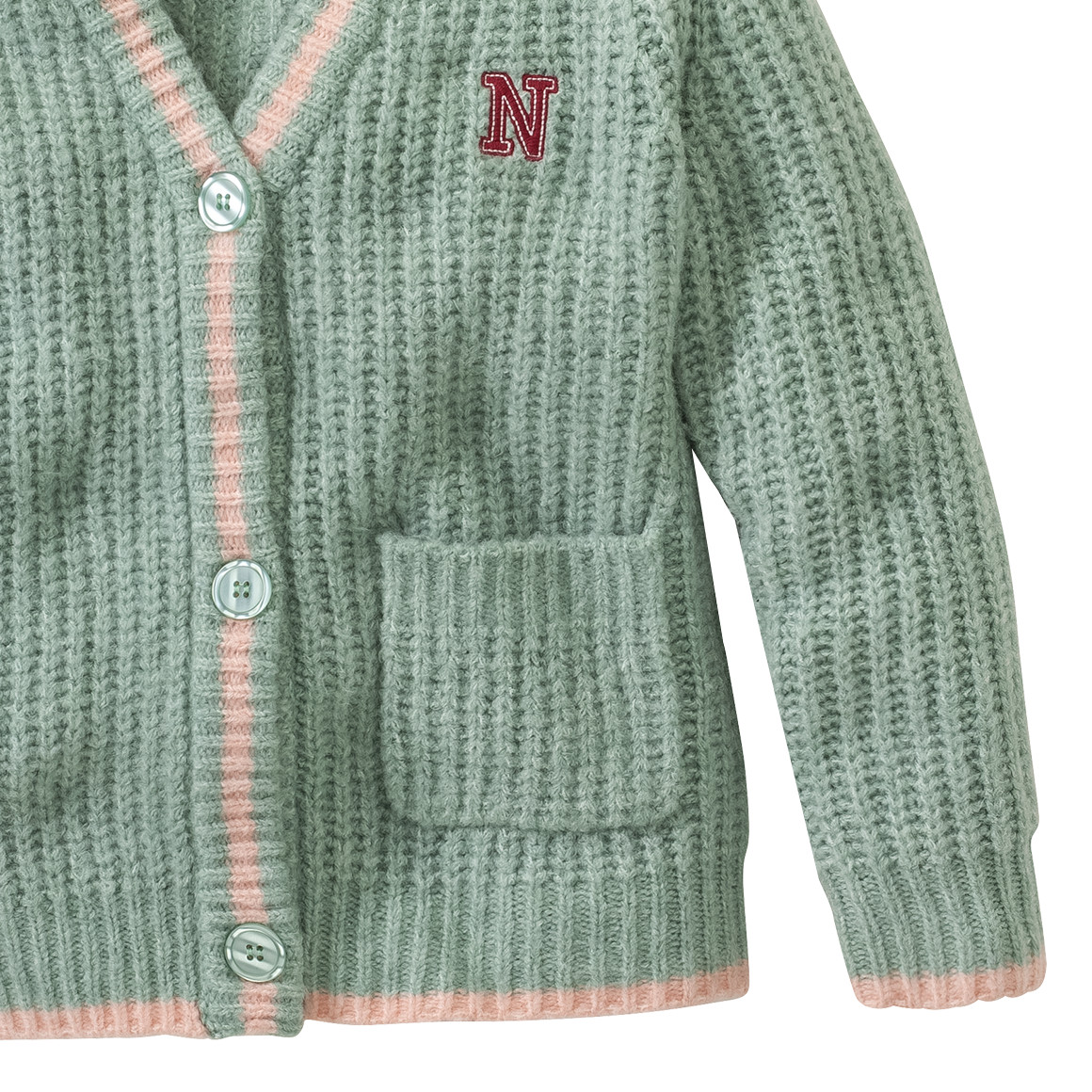Mädchen Strickjacke im College-Style