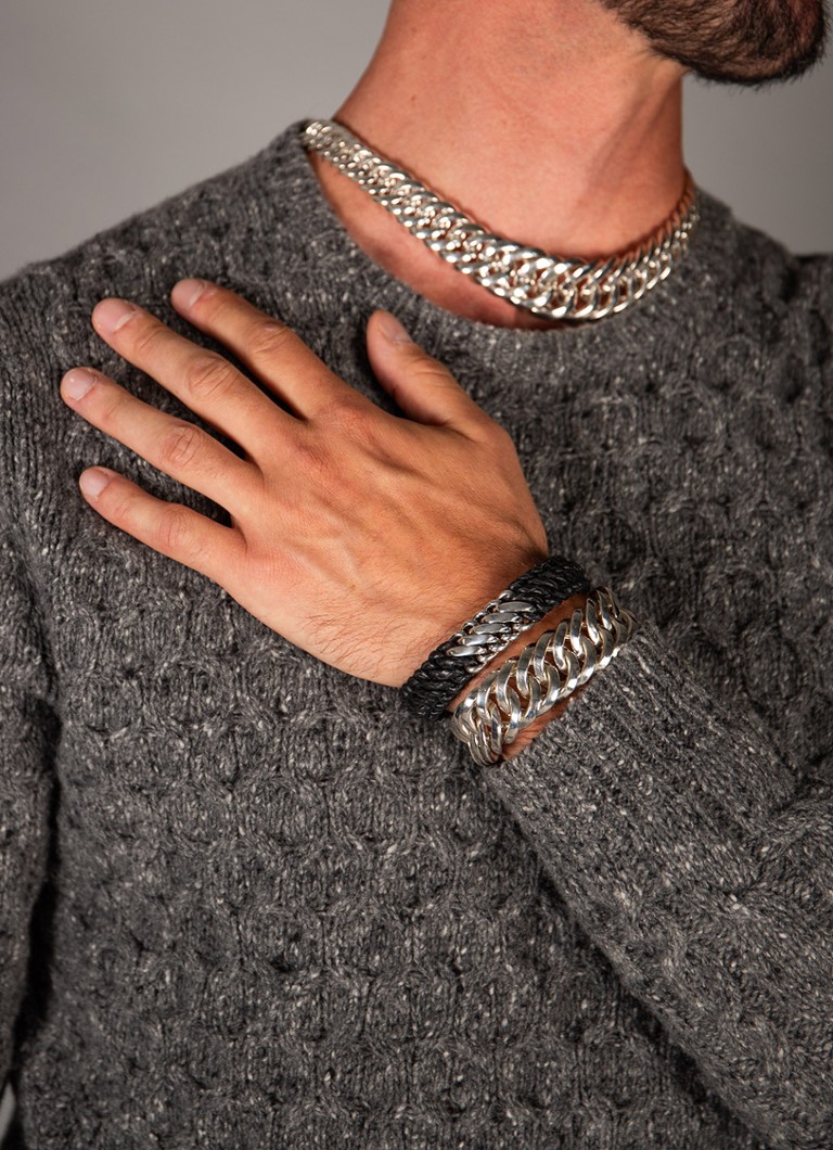 Buddha to Buddha Chain Gradient silver necklace
