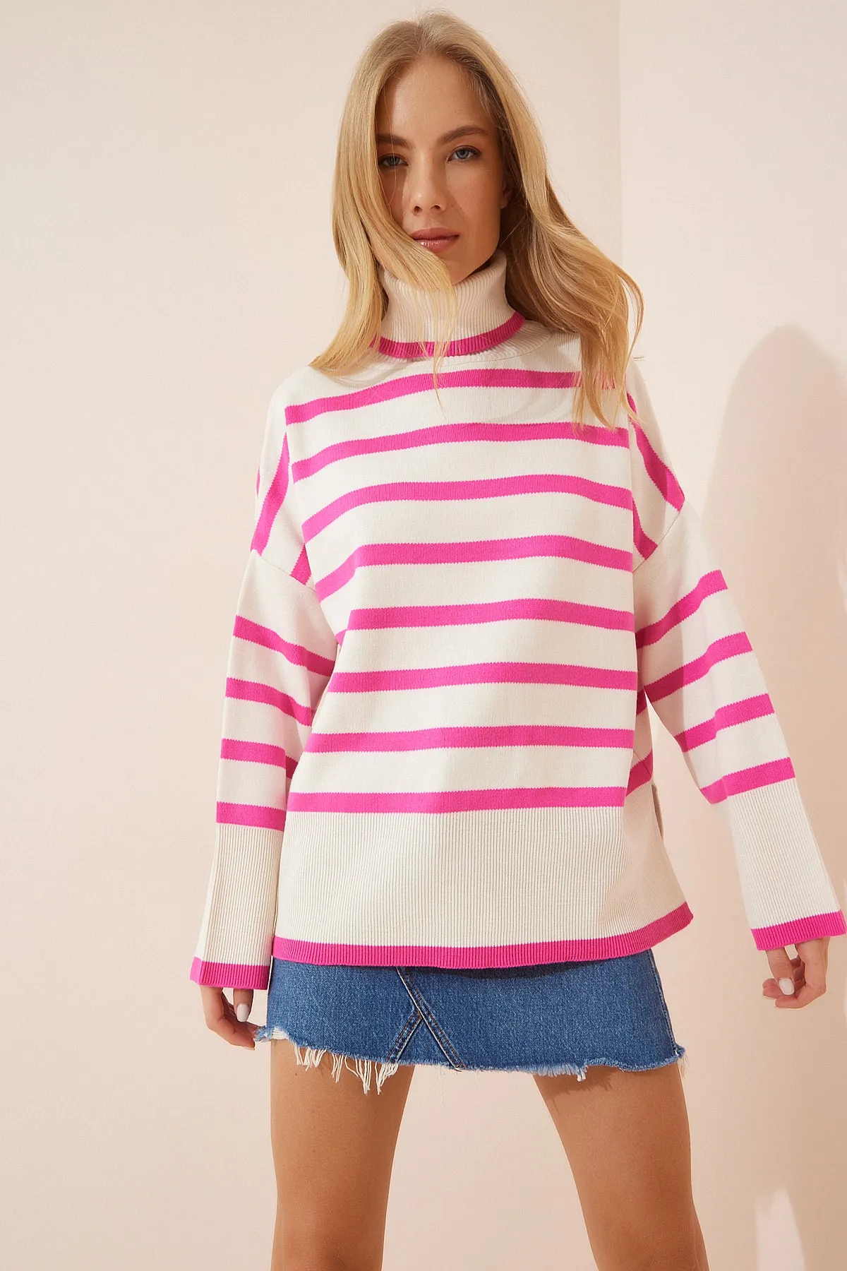 Happiness İstanbul  Pullover - Rosa - Oversized