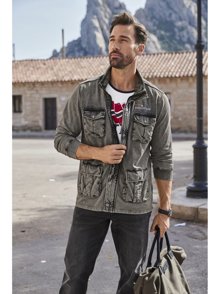 Jan Vanderstorm Sweatjacke GANGOLF in dunkelgrau günstig kaufen
