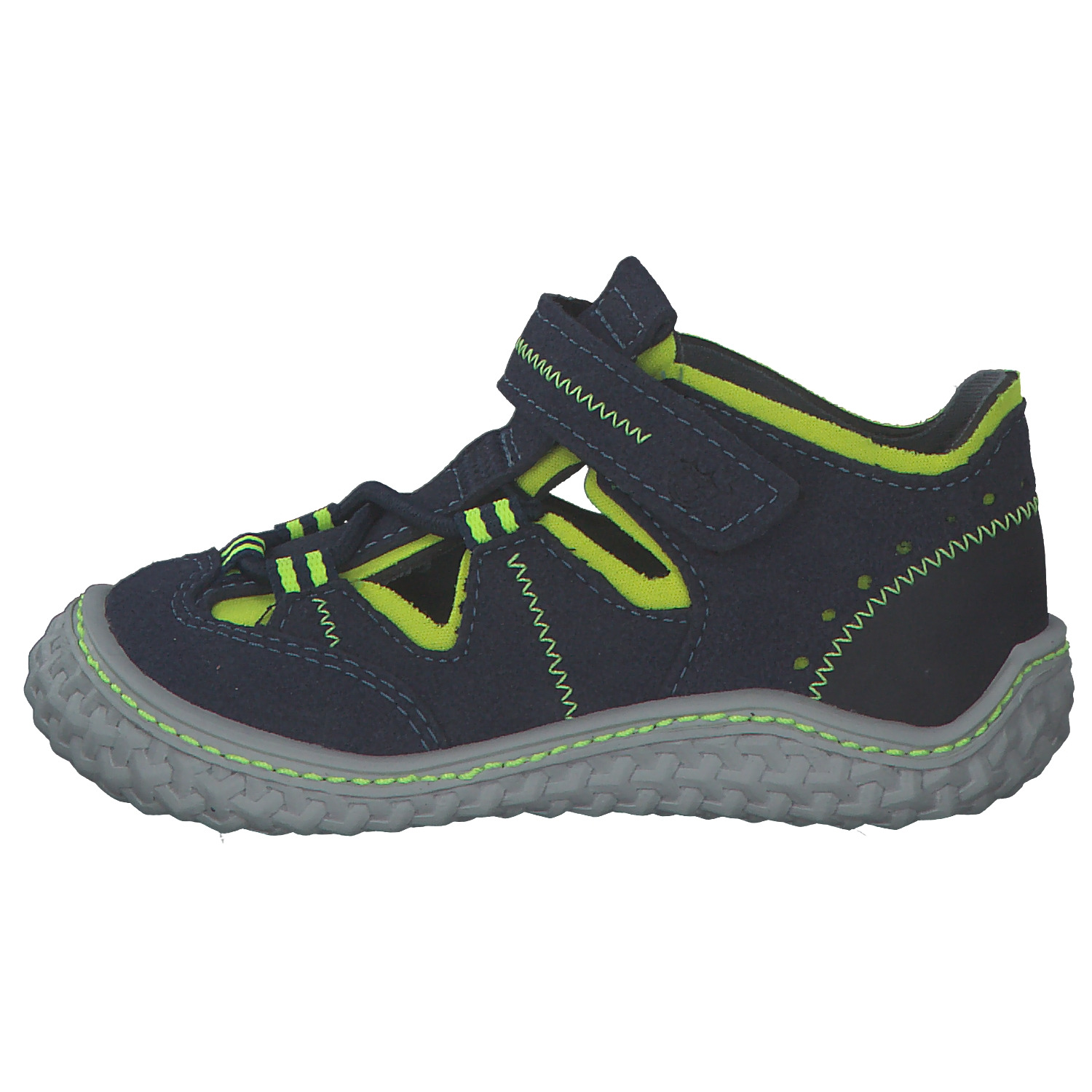 Ricosta Jerry 1700102 M, Lauflernschuhe, Kinder, ozean/neongelb