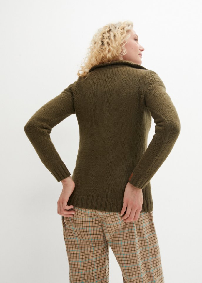 Troyer Pullover mit Zopfmuster