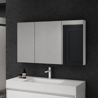 doporro Badezimmerspiegelschrank Wandchrank Aufbewahrungsschrank Badezimmer Spiegelschrank02