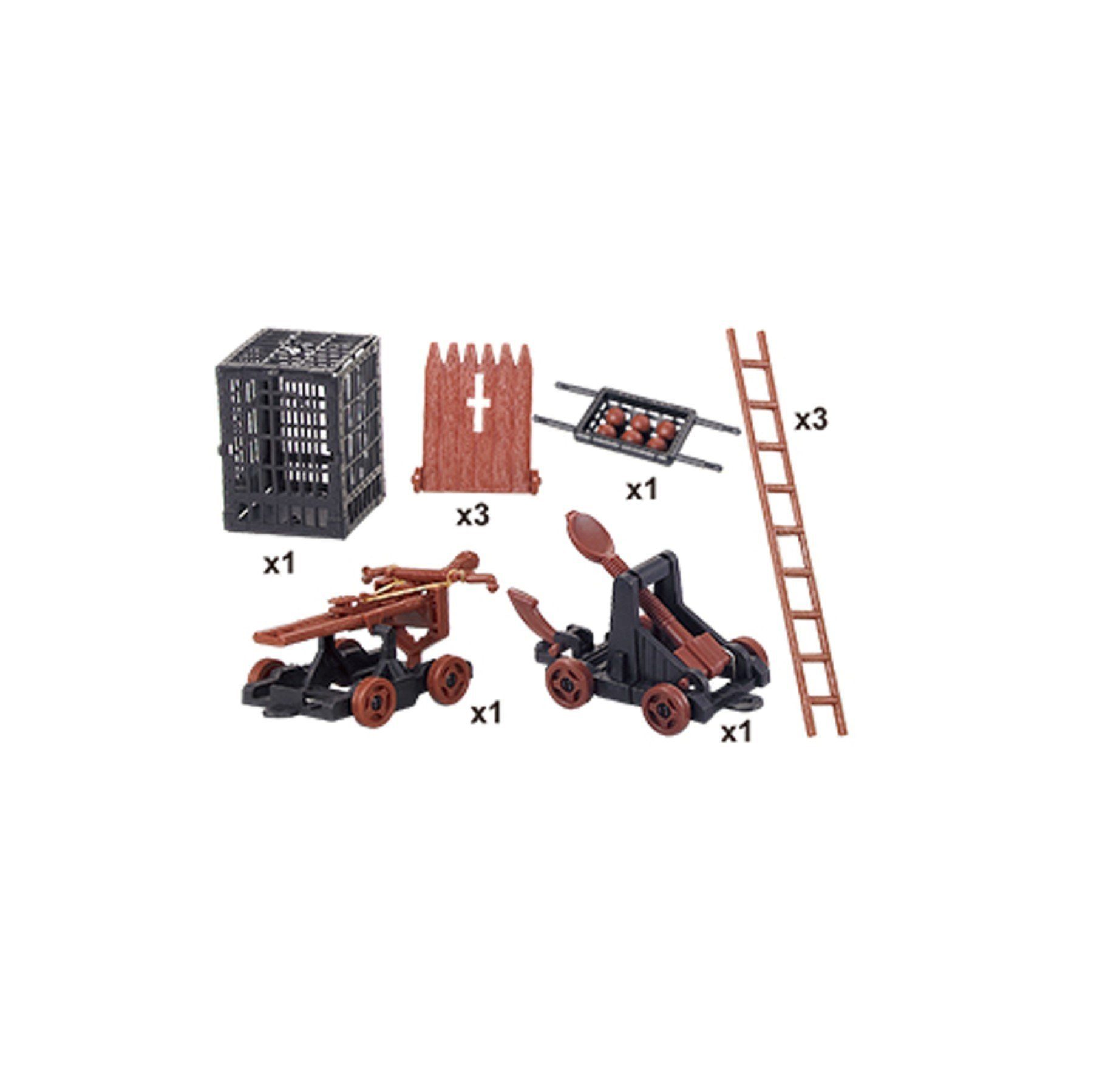 TikTakToo Spielzeug-Ritterset Kleine Ritterburg mit Spielfiguren Königreich Burg Schloss, (28x28x29cm, komplettes Spielset), incl. Spielfiguren Ritter, Kanonen, Zubehör