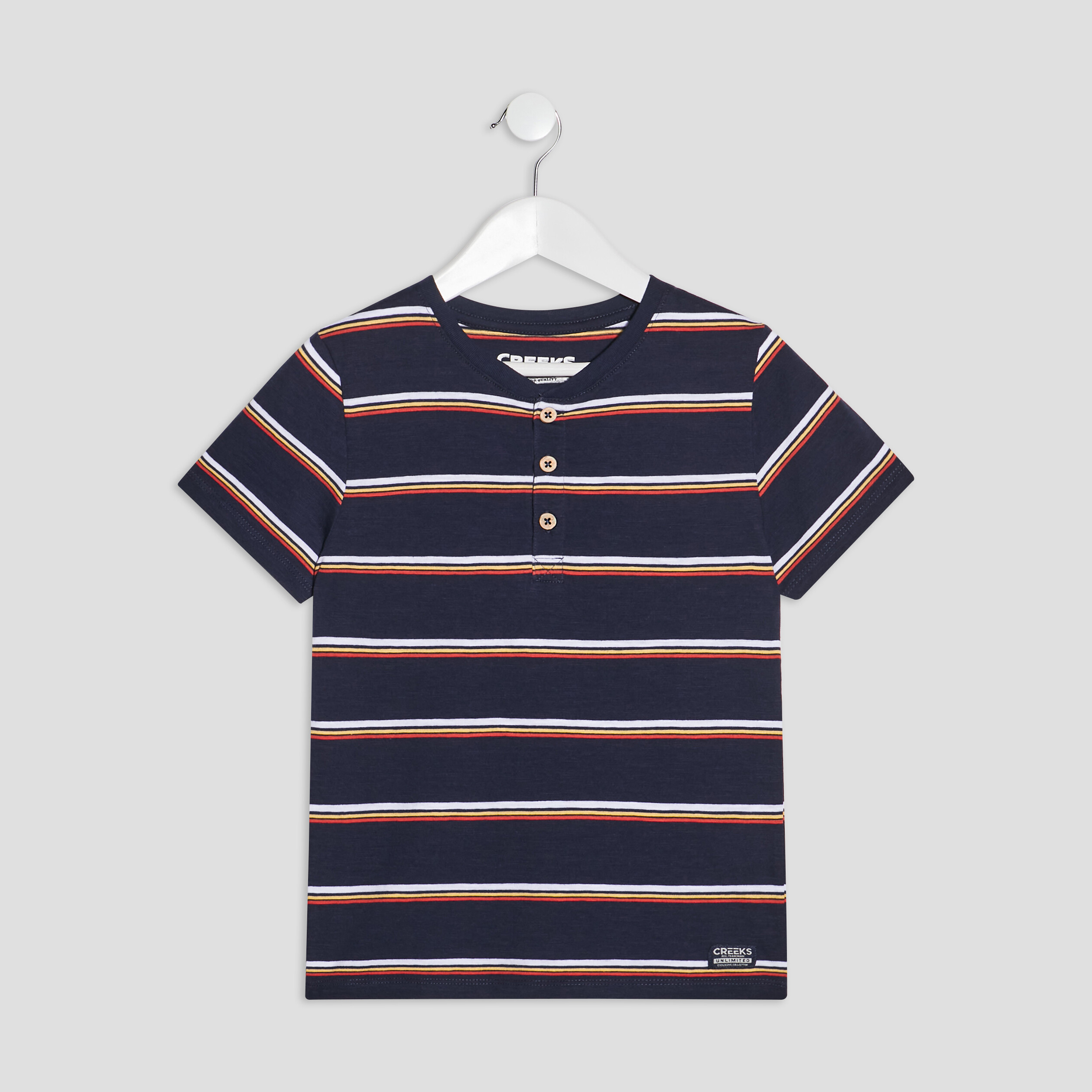 T-shirt manches courtes Creeks bleu marine garçon | La Halle