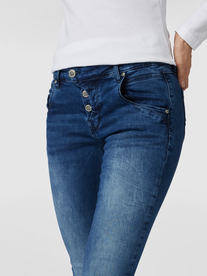 Skinny Fit Jeans mit Stretch-Anteil Modell 'Manie' in blau