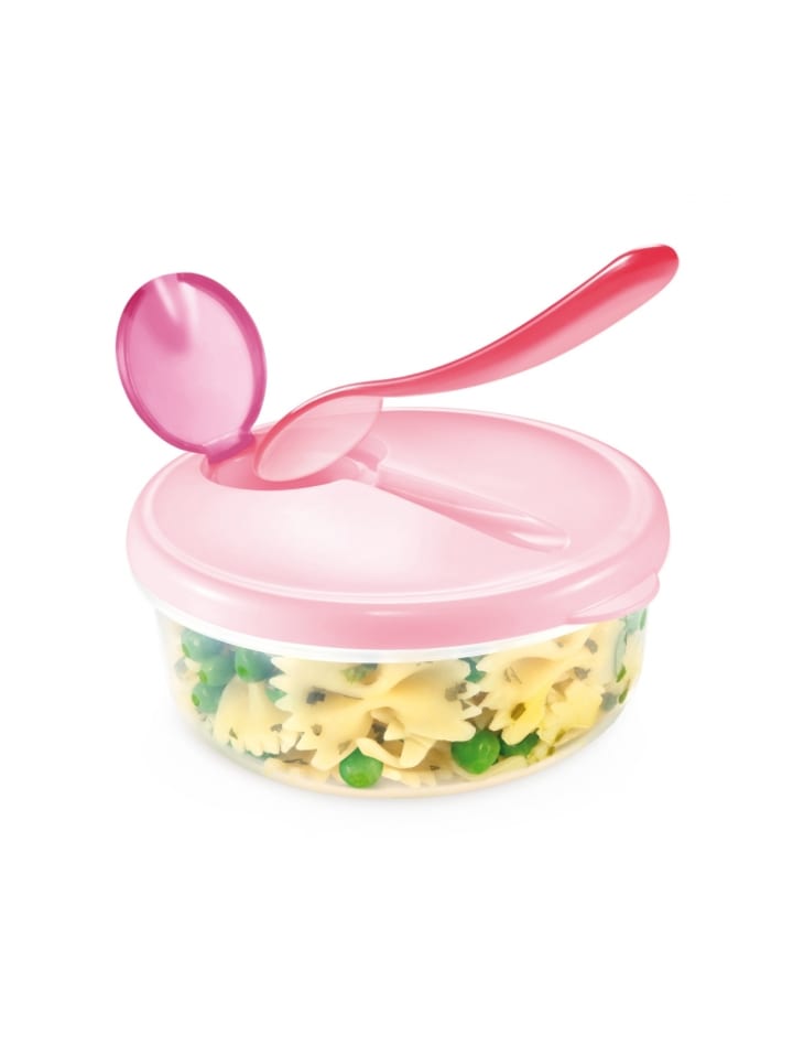 Tescoma Reiseteller PAPU PAPI mit Löffel in rosa günstig kaufen zweistöckig