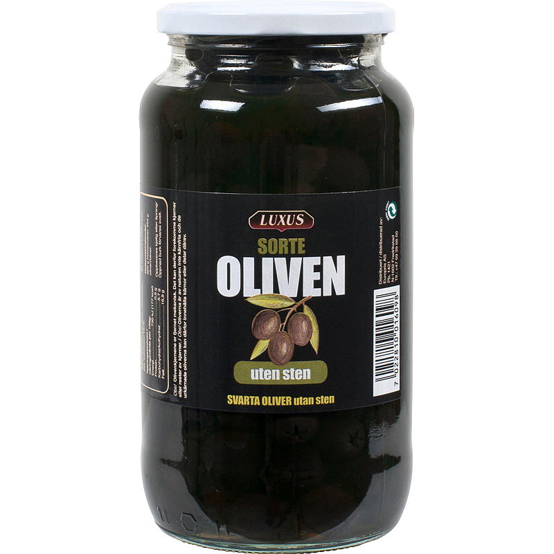 Luxus Oliven sort Luxus 920 g, uten stein