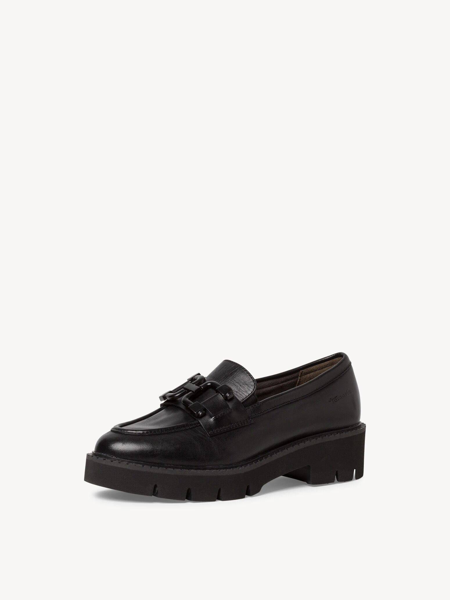 Slipper en cuir - noir