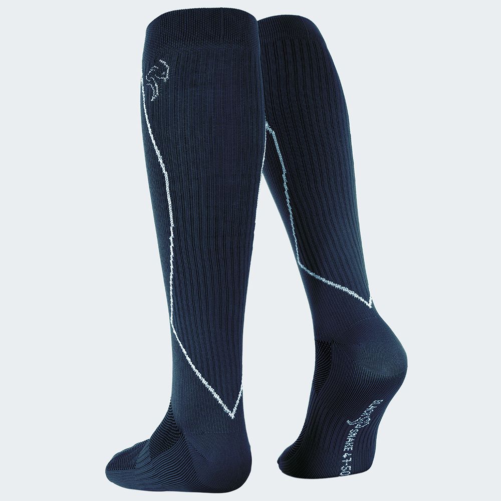 Black Snake Compression Fit Sport Blue Laufsocken