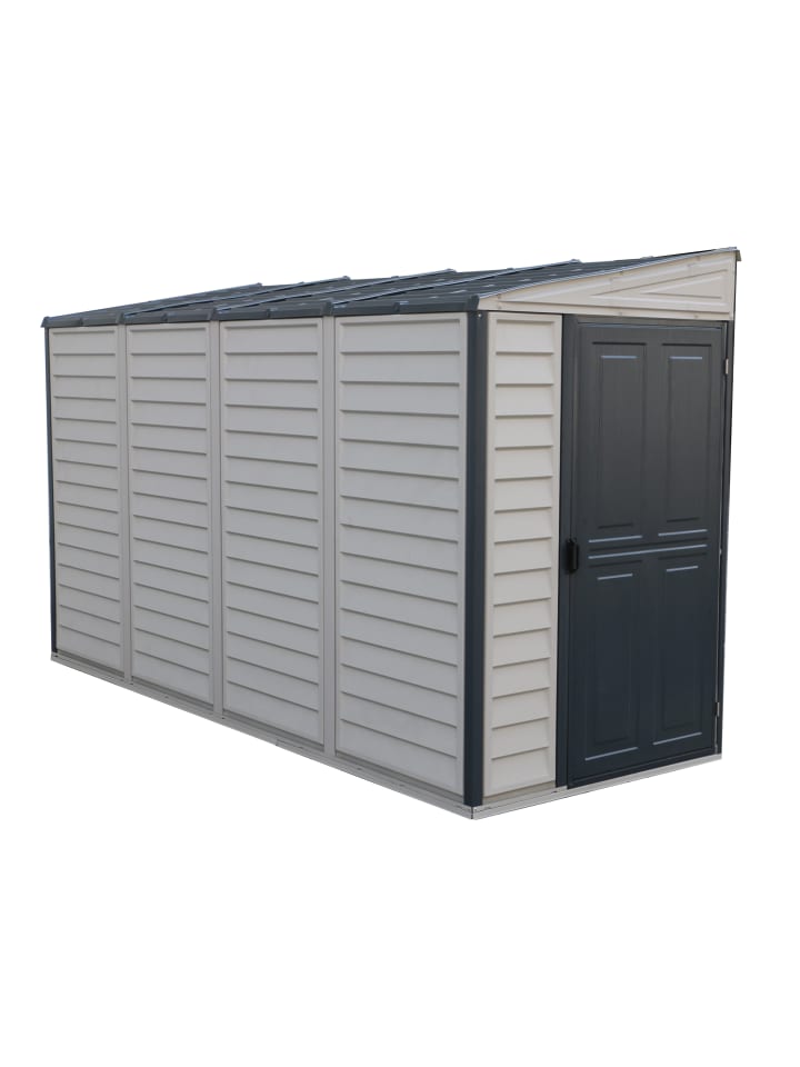 VCM  Kunststoff Gerätehaus 122x321 Gartenhaus Drehtür in Braun günstig kaufen onesize