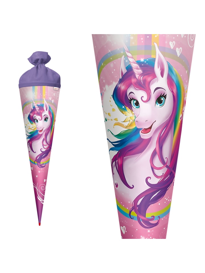 ROTH Schultüte groß Einhornportrait 70 cm in Rosa günstig kaufen onesize