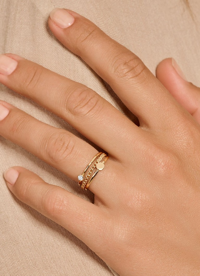 Blush Ring of 14 carat yellow gold 1212YGO