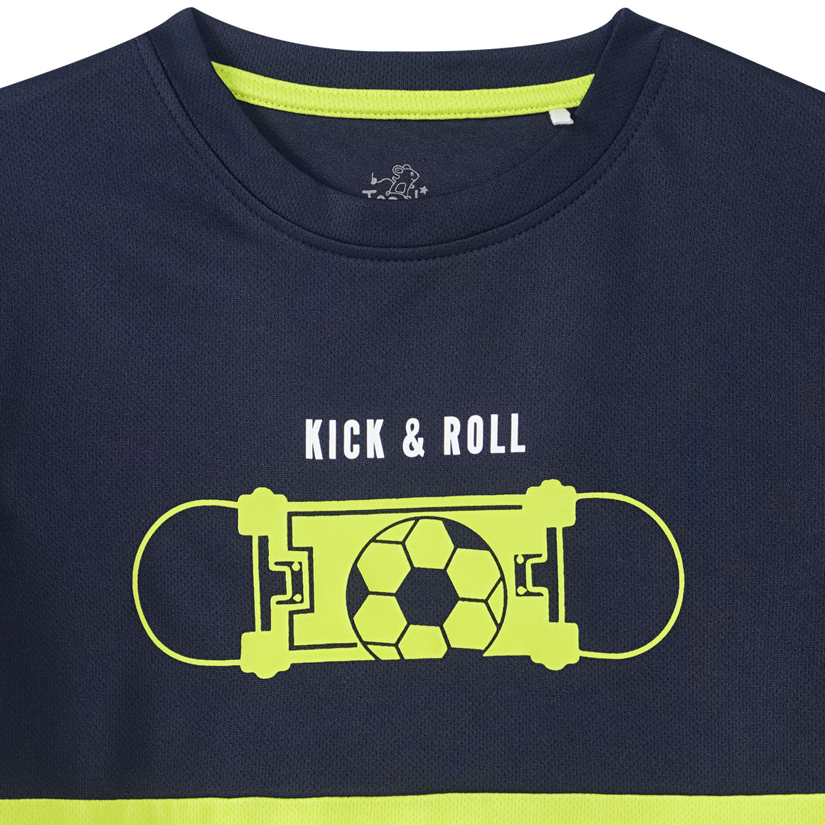 Jungen Sport-T-Shirt mit Farbteiler