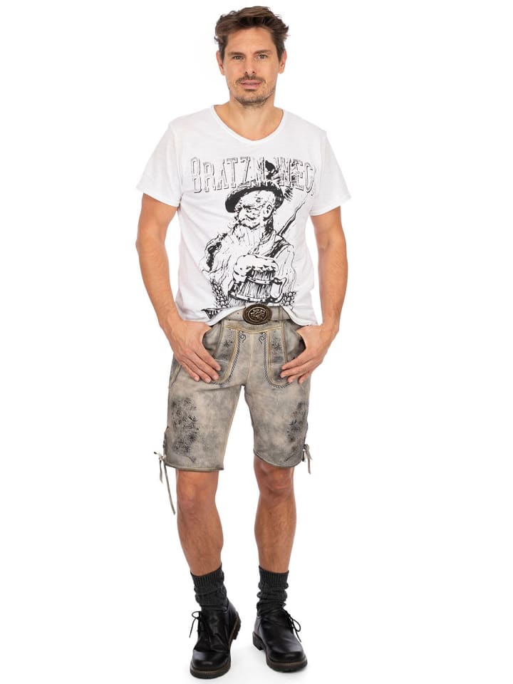 MADDOX Lederhose HOCHGERN in stein günstig kaufen 46