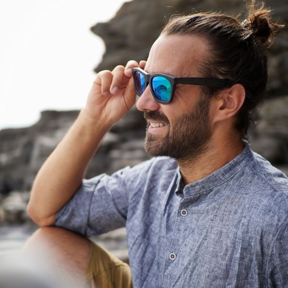 pandoo Sonnenbrille Bambus Sonnenbrille polarisiert