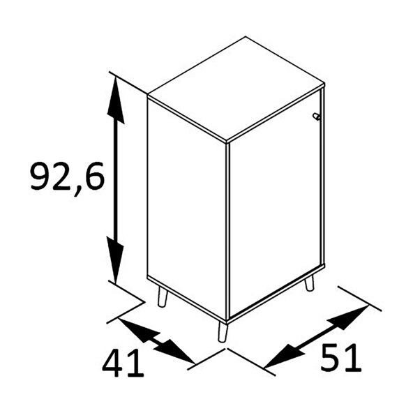 Serie 500 Aktenschrank U 510 T, perlweiß