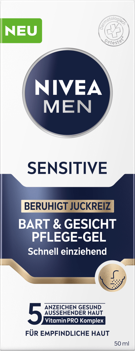 Bart & Gesicht Pflegegel, sensitive, 50 ml