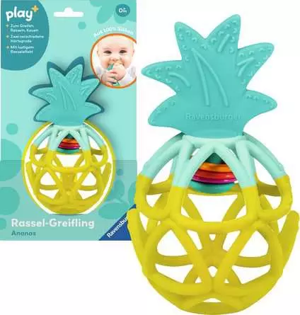 Play+ Rassel-Greifling: Ananas - Babyspielzeug ab 0 Monaten