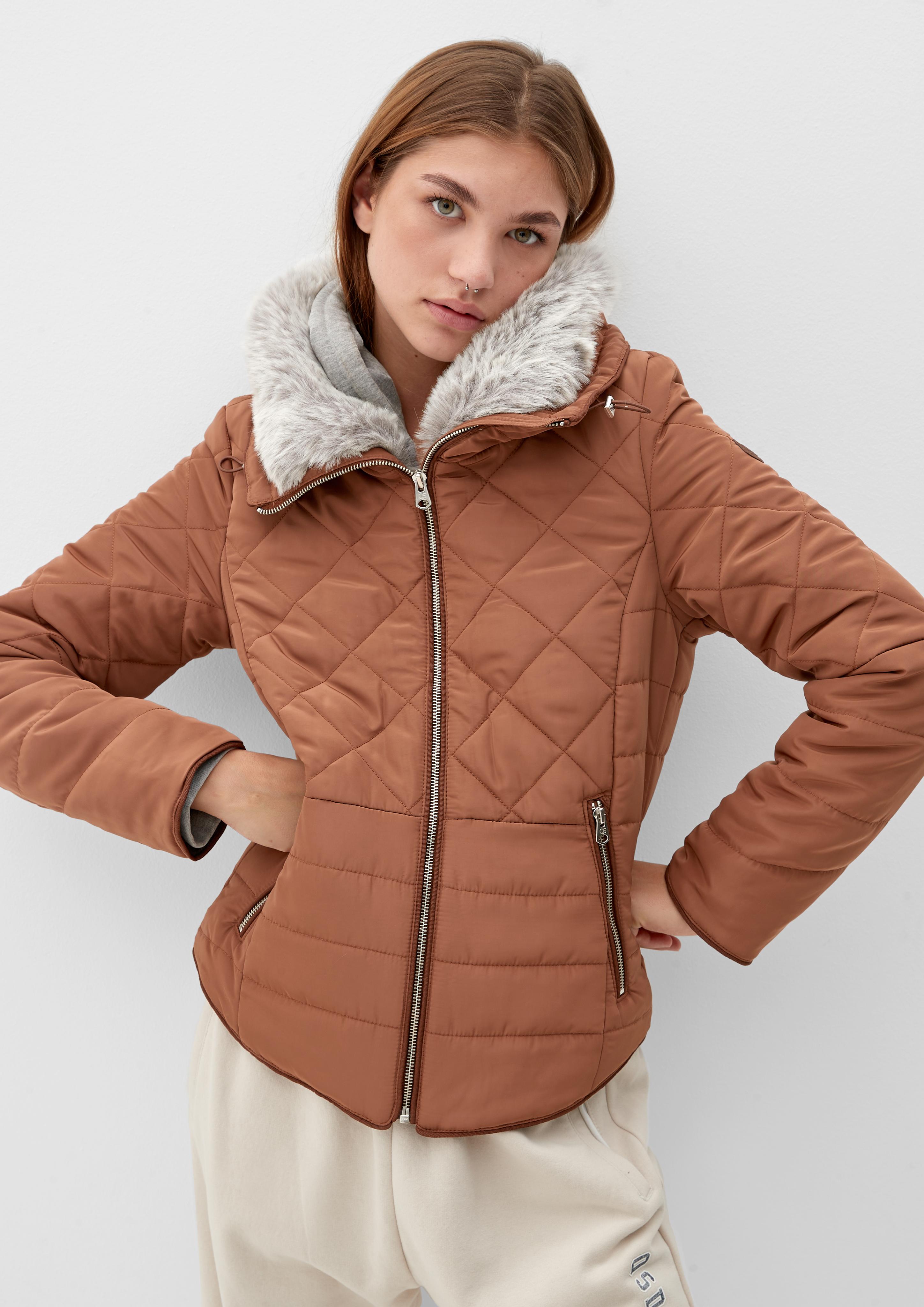 Steppjacke mit abnehmbarem Fellkragen  2115525-8707