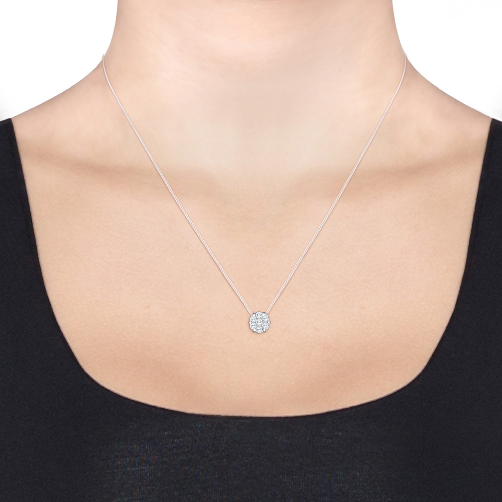 Elli Elli Ensemble de Bijoux Blume Zirkonia 925 Sterling Silber Bijoux