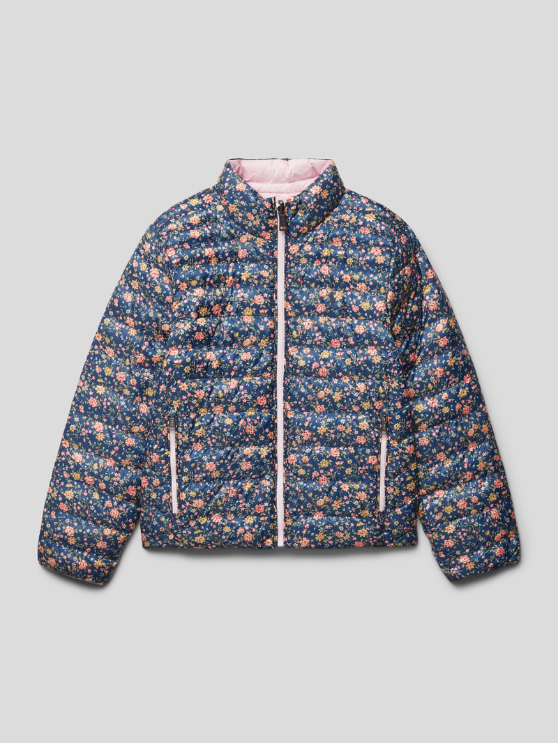 Steppjacke mit Label-Stitching Modell 'TERRA' in hellrosa