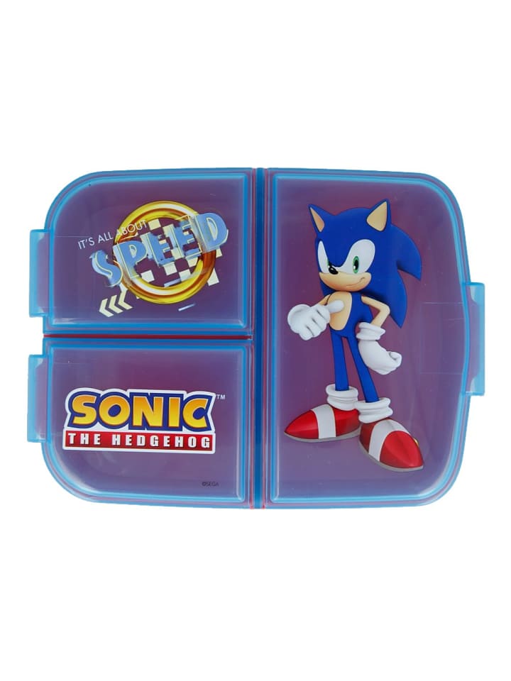 Stor Brotdose | 3 getrennte Fächer | Sonic the Hedgehog | Lunch Vesper Dose günstig kaufen onesize