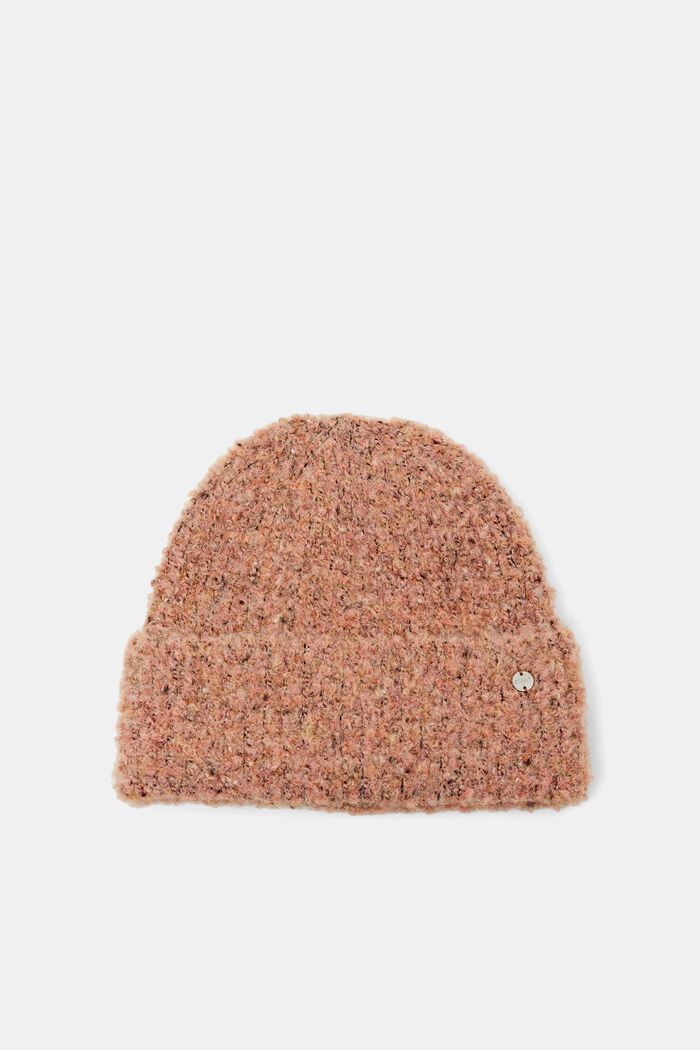 Beanie aus geripptem Bouclé