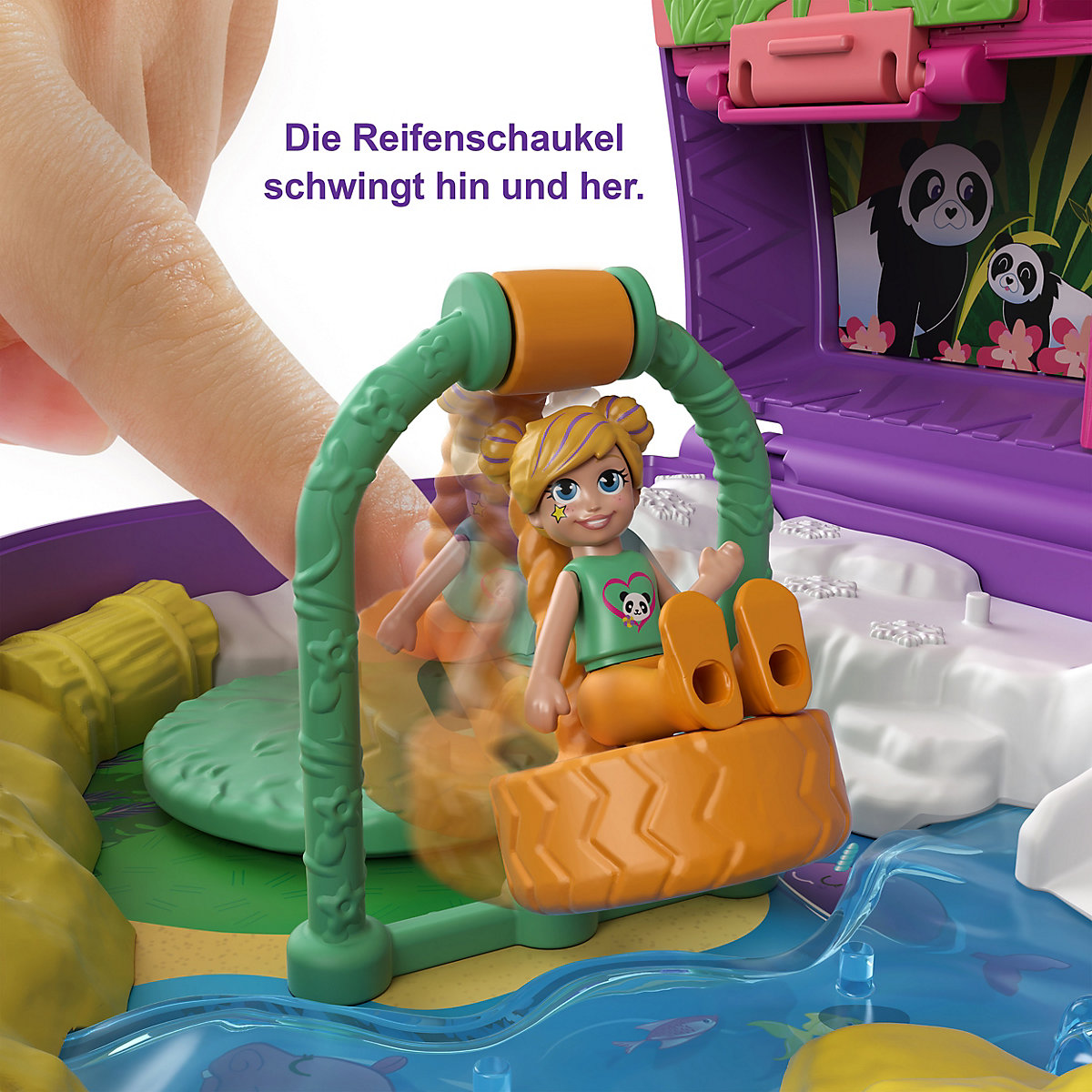 Polly Pocket Elefantenabenteuer Schatulle mit 2 Puppen und 5 Überraschungen