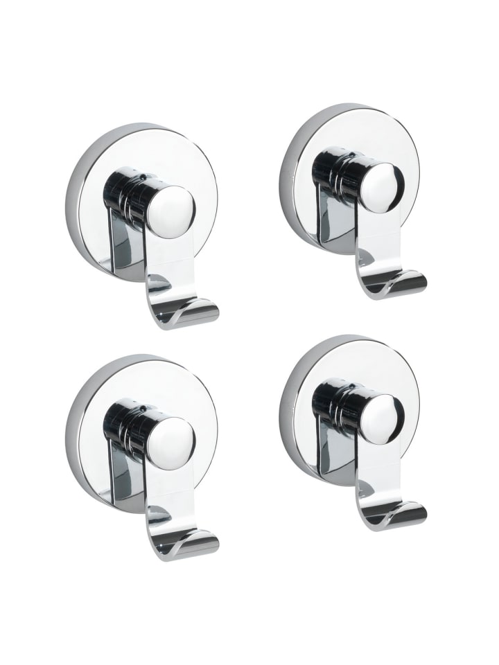 Wenko Vacuum-Loc® Haken-Set Mod. Irun, 2 x 2 Haken, Vacuum-Loc® Haken-Set Irun, 2 x 2 Haken in Chrom günstig kaufen onesize