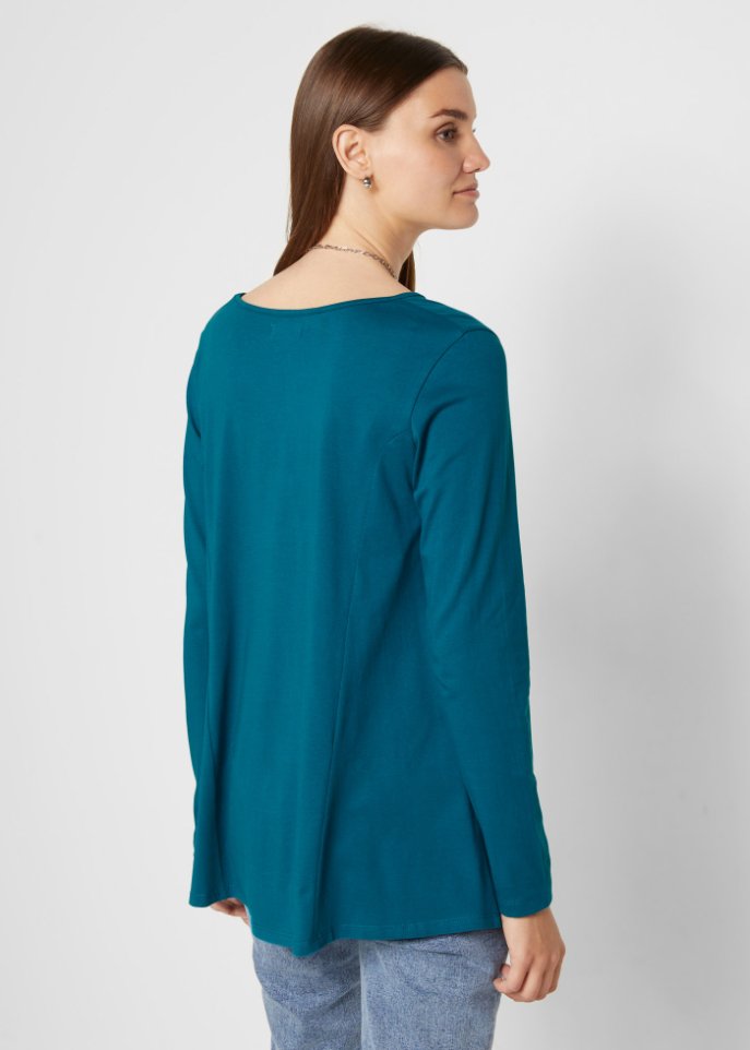 Baumwoll-Shirt mit Taschen, leicht ausgestellt
