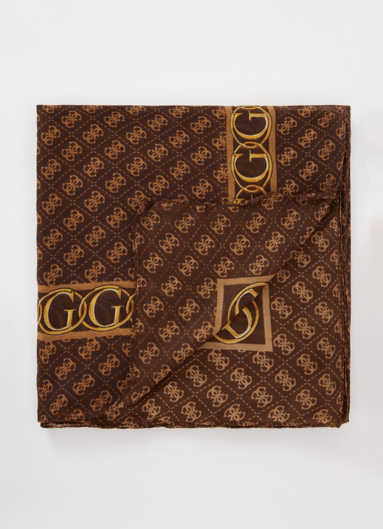 Sciarpa GUESS Noelle con stampa logo, 130 x 130 cm