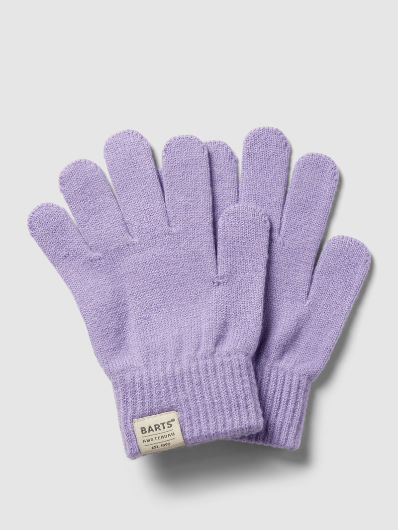 Handschuhe mit Label-Detail Modell 'Sisterbro' in flieder