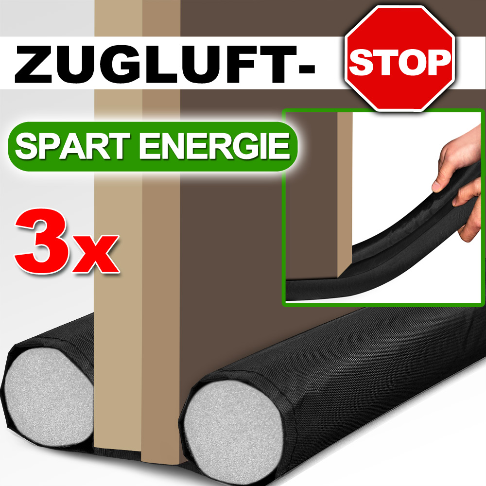 Casaria Deuba 3x Zugluftstopper - bis 95 cm Länge