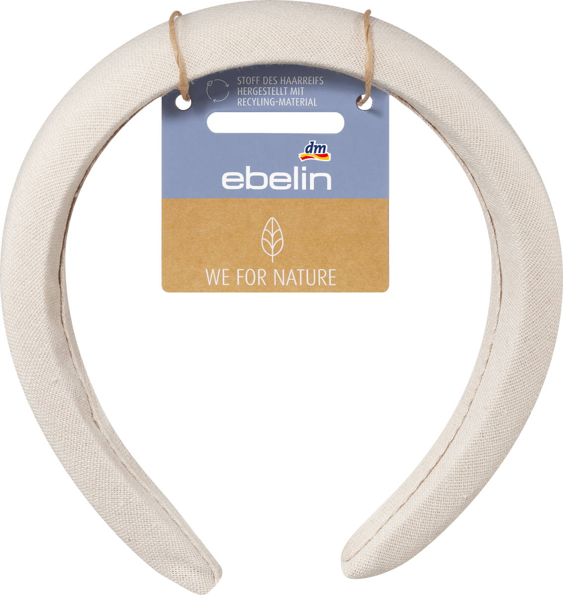 Haarreif aus recyceltem Leinen beige, 1 St