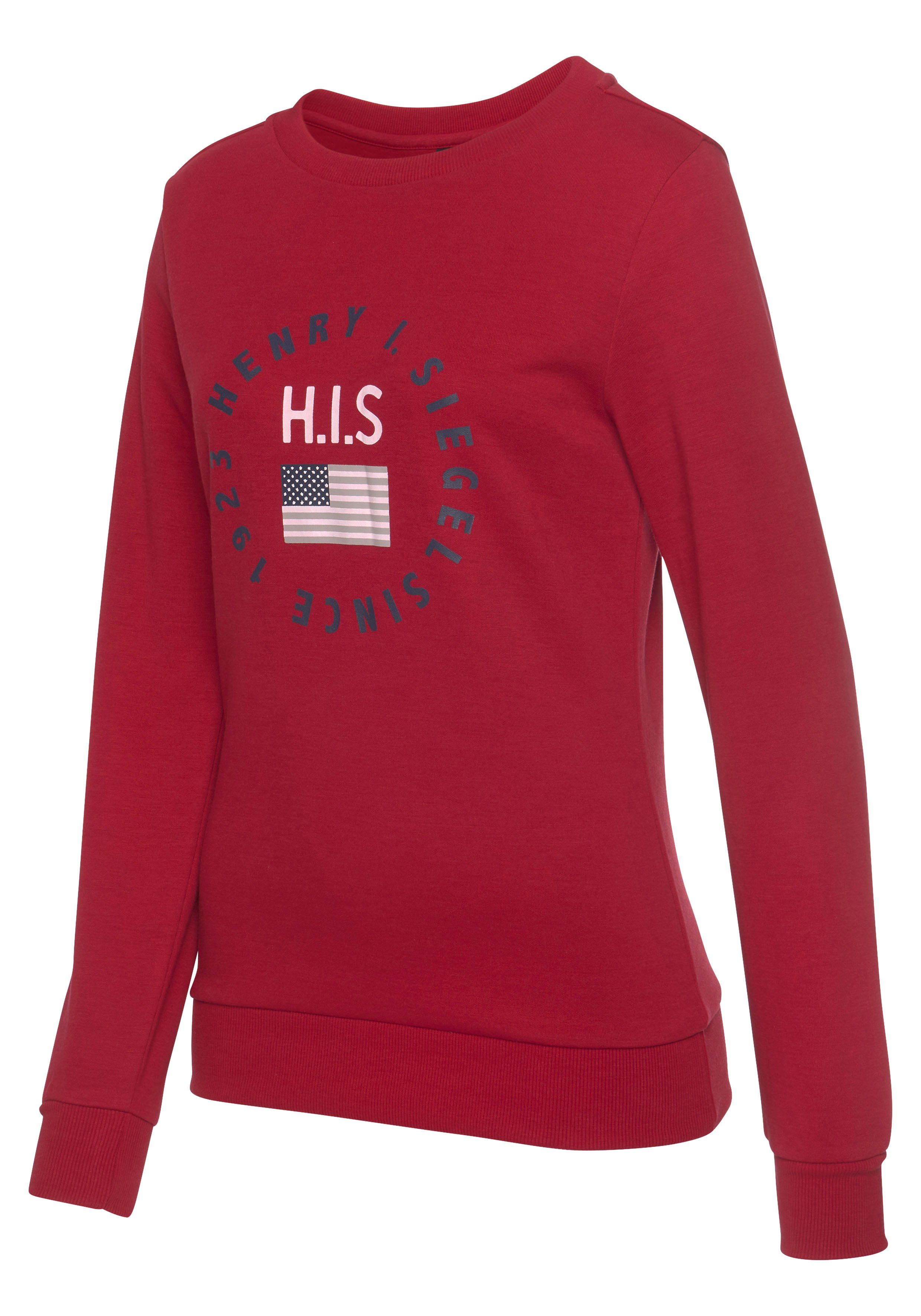 H.I.S Sweatshirt mit Logodruck, Loungeanzug