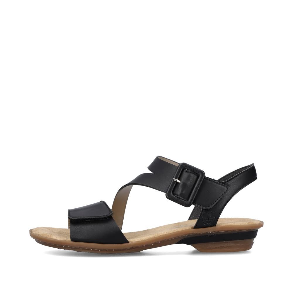 RIEKER Klassische Sandalen schwarz