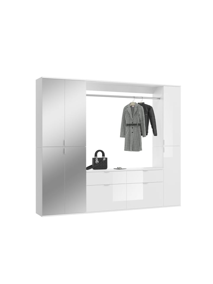 ebuy24 Garderobenaufstellung ProjektX Weiß 228 x 34 cm günstig kaufen onesize
