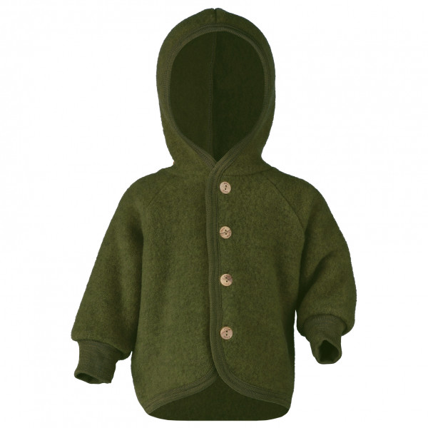 Engel - Kinder Kapuzenjacke mit Holzknöpfen - Wolljacke