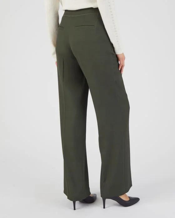 Pantalon fluide plis piqués