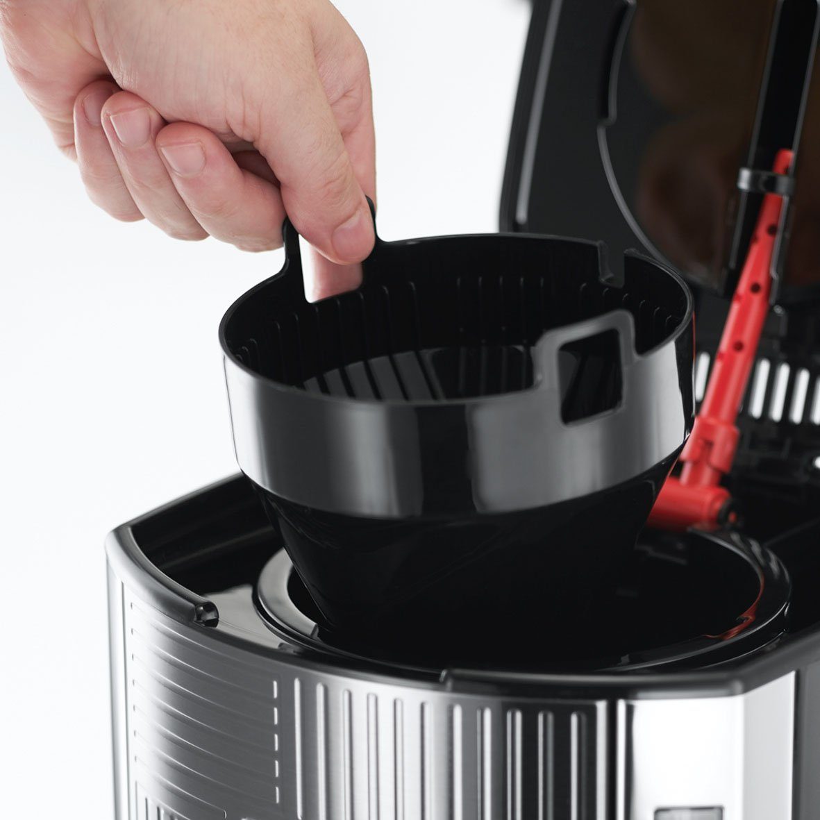 RUSSELL HOBBS Filterkaffeemaschine Geo Steel 25270-56, 1,5l Kaffeekanne, Papierfilter 1x4