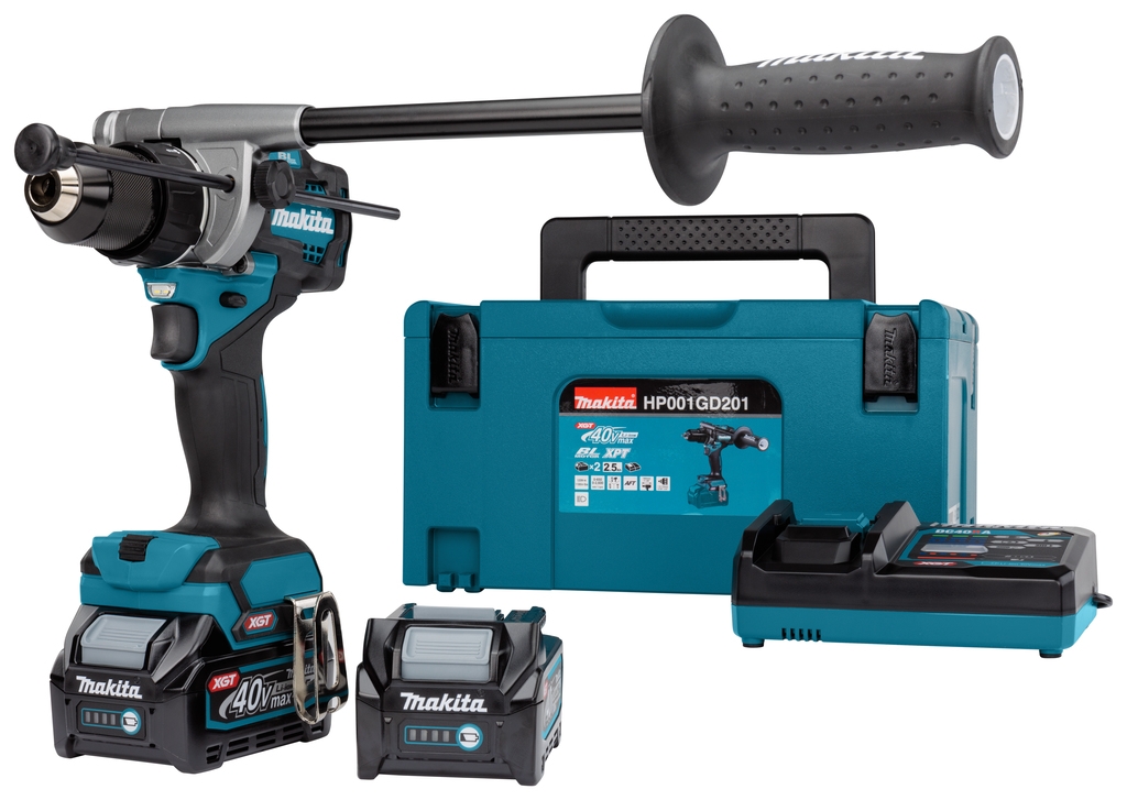 Makita HP001GD201 Akku-Bohrmaschine 40V max 2,5Ah Li-Ion in Mbox
