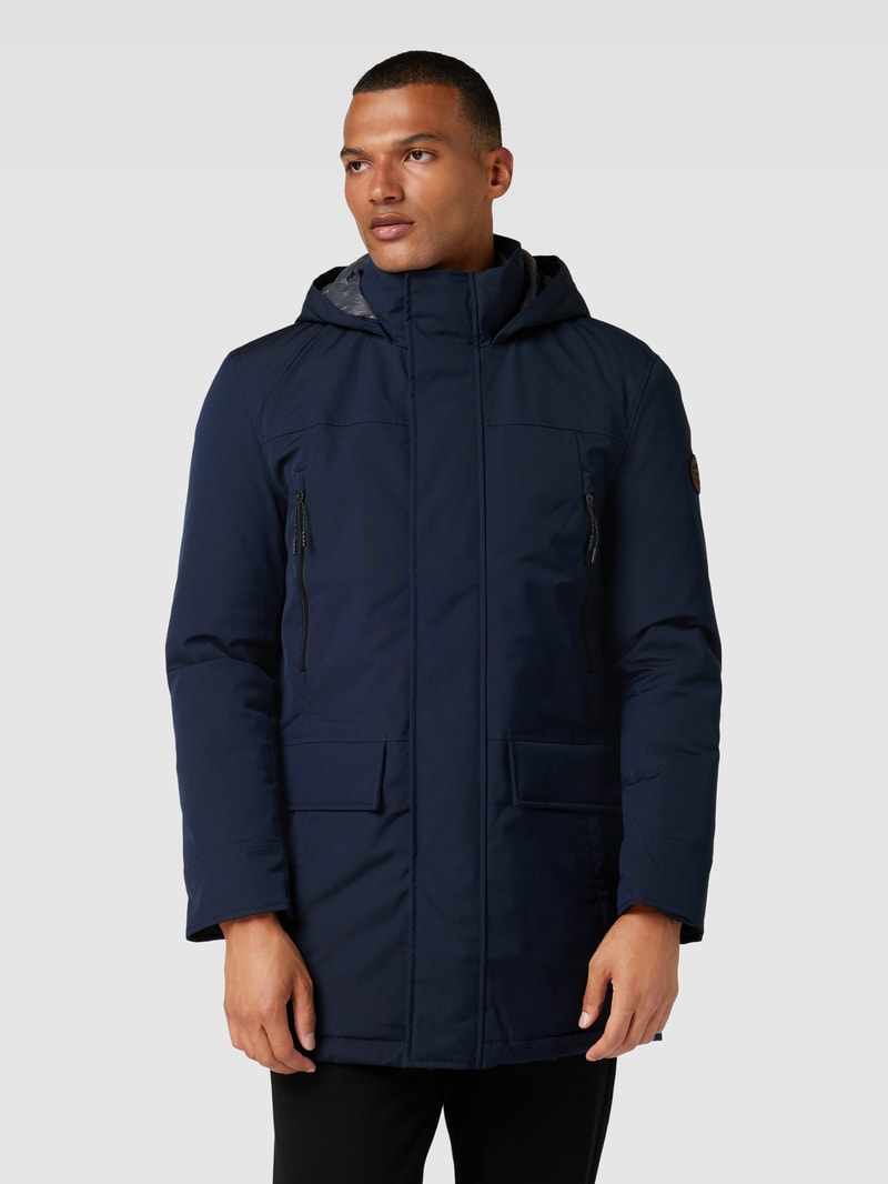 Jacke mit Kapuze in marineblau
