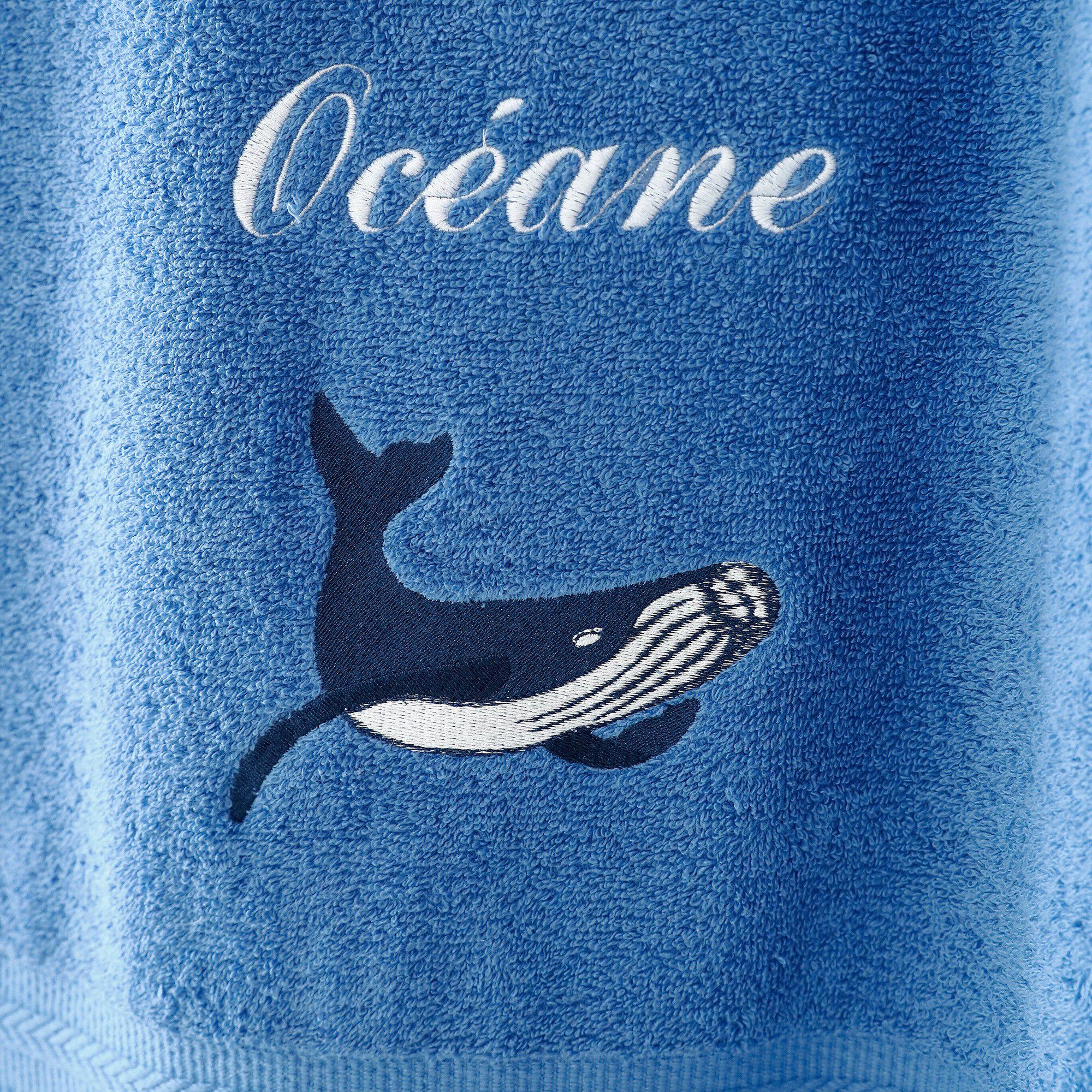 Éponge brodée baleine personnalisé