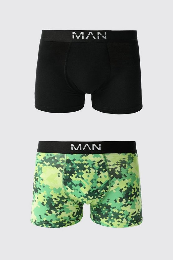 3er-Pack Boxershorts mit Pixel Camouflage Print