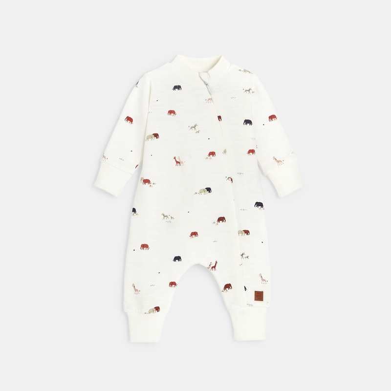Combinaison bébé en molleton flammé beige Absorba