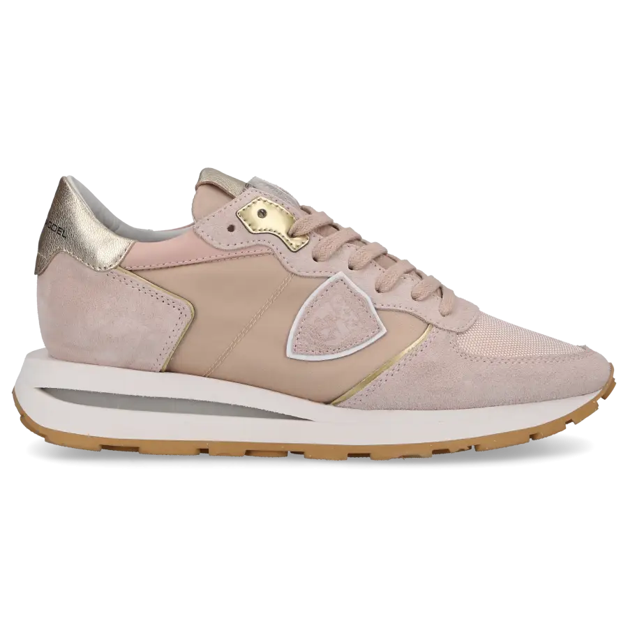 Philippe Model - Sneaker low TROPEZ HAUTE Veloursleder Textil - pink